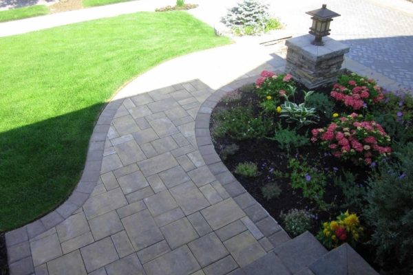Our walkway paving team working in Nesconset